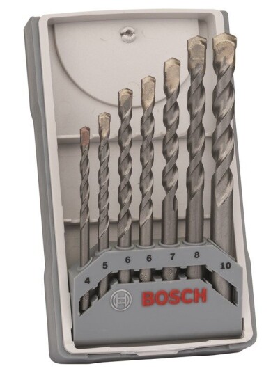 Bosch CYL-3 Betongbor-sett 7 deler 4-10 mm for Metall og Betong