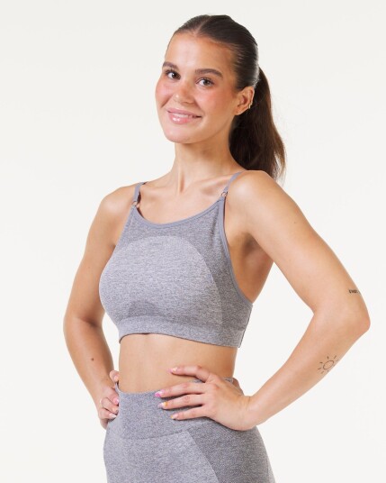 Bumpro Power Up! Bra Dark Grey Melange - S