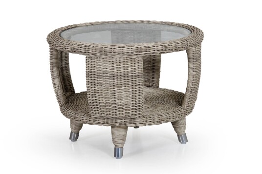 Brafab Silva sidobord Beige med glasskiva 60 cm Beige