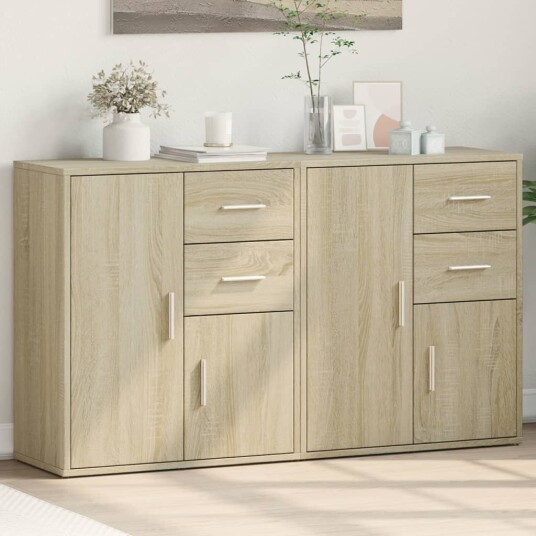 Skjenker 2 sonoma eik 60x31x70 cm konstruert tre Skjenker 2 sonoma eik 60x31x70 cm konstruert tre