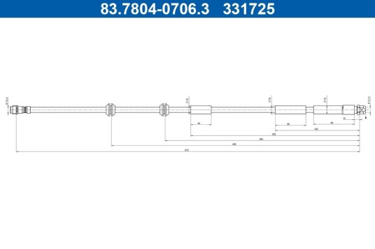 Bremseslange ATE 83.7804-0706.3