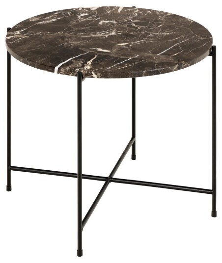 Nordform Avila hjørnebord Ø52cm marmor brun. 1734475-01-0 1734475-02-0