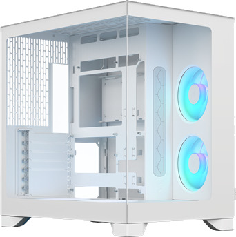 Fractal Design Pop 2 Vision Midi-Kabinett Hvit RGB med USB-C Fractal Design Pop 2 Vision Midi-Kabinett Hvit RGB med USB-C