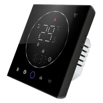 MTP Products Veggmontert Smart Termostat Digitalt Temperaturkontrollpanel For Kjeleoppvarmingssystemer Svart
