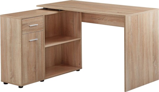 Gulshan Hjørneskrivebord 120 cm - Brun/Natur
