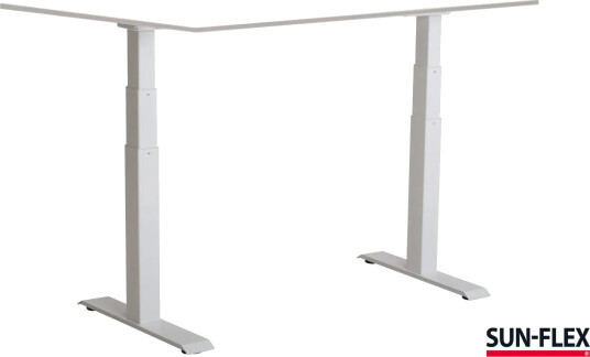 Sun Flex Easydesk Adapt Vi Skrivebord Hvit Aluminium Hvit Laminat 120×80 Sun Flex Easydesk Adapt Vi Skrivebord Hvit Aluminium Hvit Laminat 120×80