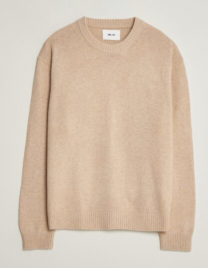 NN07 Russel Wool/Cotton Knitted Sweater Ecru