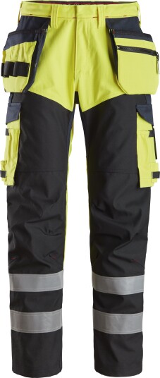 Snickers Workwear 6265 Arbeidsbukse varsel, gul/marineblå 54, Klær