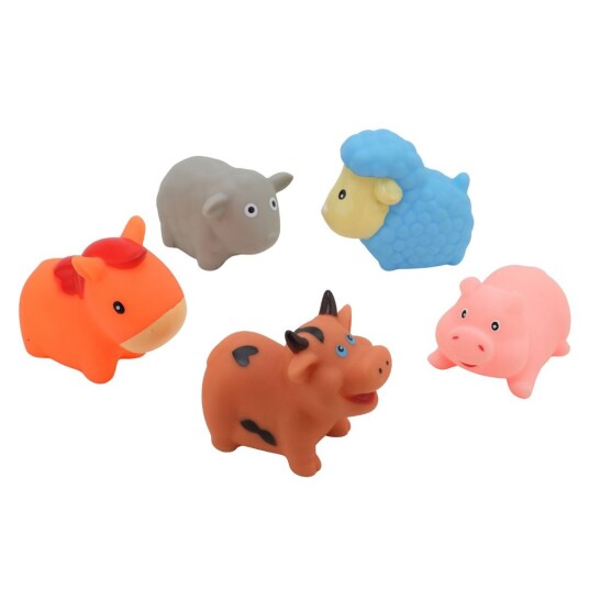 Rätt Start Bathtoys, Farm Animals, 5-Pack - Multi/patterned - ONE SIZE
