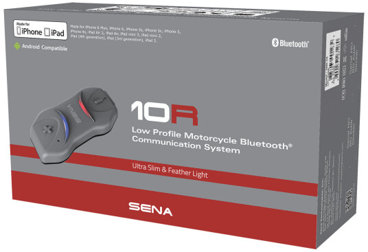 Sena 10R Bluetooth kommunikasjon System dobbel pakke en størrelse Svart