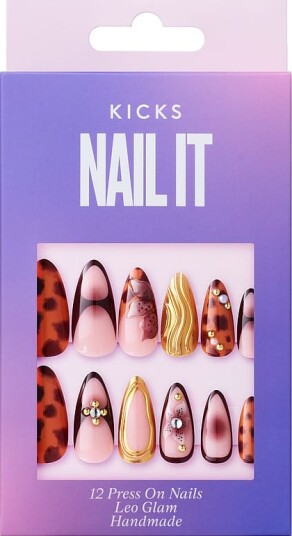 Handmade 3D Nails Leo Glam Leo Glam Brown Handmade 3D Nails Leo Glam Leo Glam Brown