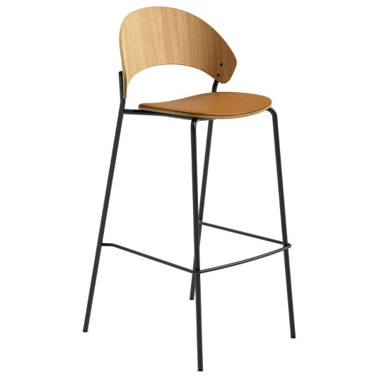 Dosina Barstol 75 cm Eik / Cognacfarget Skinn