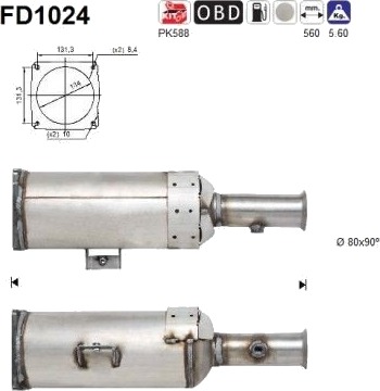 Partikkelfilter AS FD1024