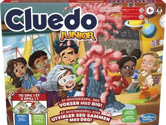 Hasbro Cluedo Junior Brettspill - Dansk/Norsk versjon for 4 år+ Hasbro Cluedo Junior Brettspill - Dansk/Norsk versjon for 4 år+