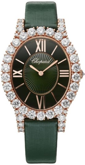 Chopard Dameklokke 139383 5009 Diamond Hour Grønn/Sateng Ø34.1 mm