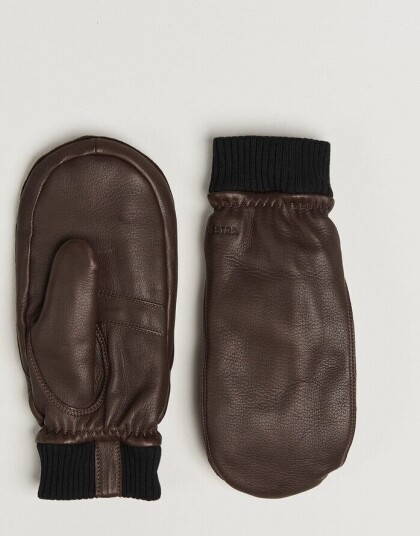 Hestra Tore Deerskin Primaloft Lined Mitt Chocolate