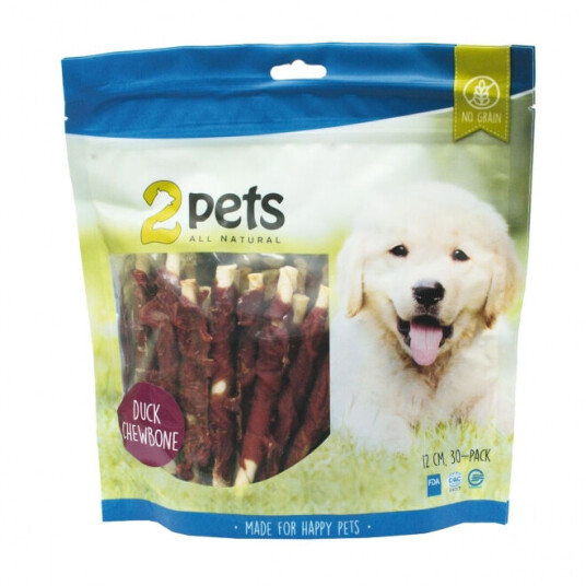 2Pets Tyggepinne Med Andefilet 30-Pakk