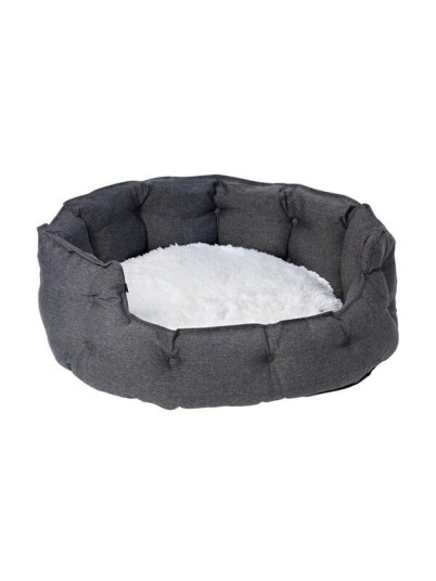 Dogman Pet Bed Classy Memory Foam Oval Grey Large 74X70X32Cm