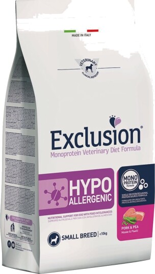 Exclusion Diet Tørrfôr Hypoallergenic Small Breed Med Svinekjøtt Og Erter 2 X 7 kg