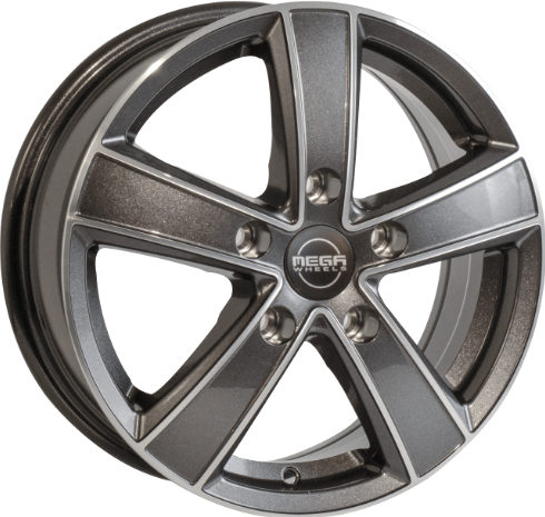 Mega Wheels Hercules 5 Anthracite grey pol 6.5 x 15 CB71,10 ET61 5/118 6.5 x 15