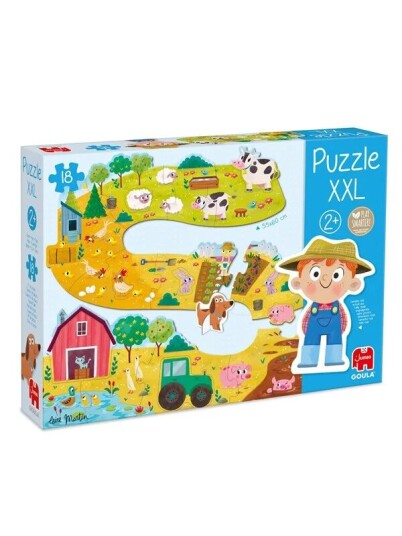 Jumbo Goula Puzzle XXL Farm Animals 18 Pcs. Gulv