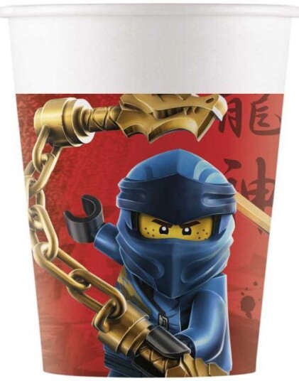 Globos Nordic 8 stk Pappkrus 200 ml Lego Ninjago 93510