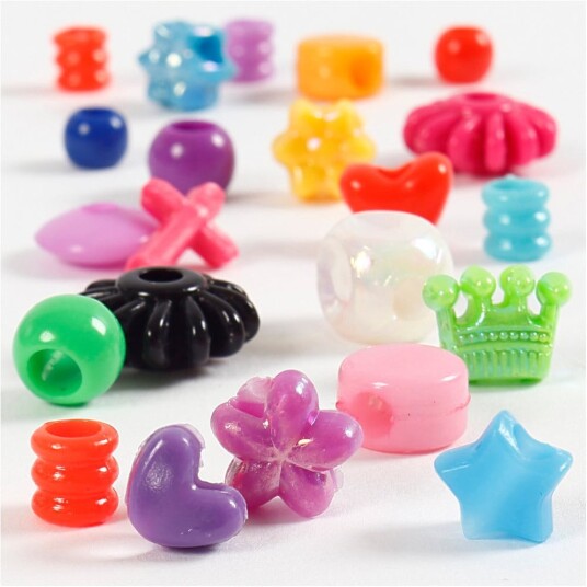 Creativ Company Plastperler, Str. 6-20 Mm, Hulstr. 1,5-6 Mm, 700 Ml/ 1 Ds., 390 G