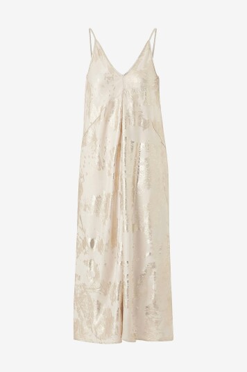 Soaked In Luxury Maxikjole Slkitty Strap Dress Beige