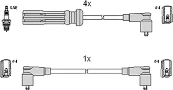 Tennplugg kabelsett HITACHI 134548
