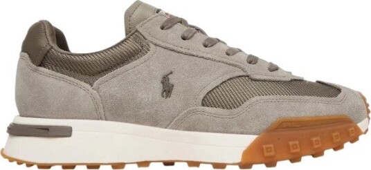 Polo Ralph Lauren Eldridge Suede Paneled Sneaker   EARTH GREY/BUNGEE   40