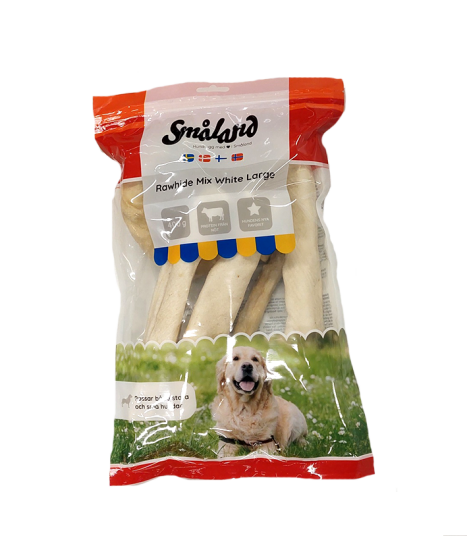 Småland Rawhide White Mix Large 400G