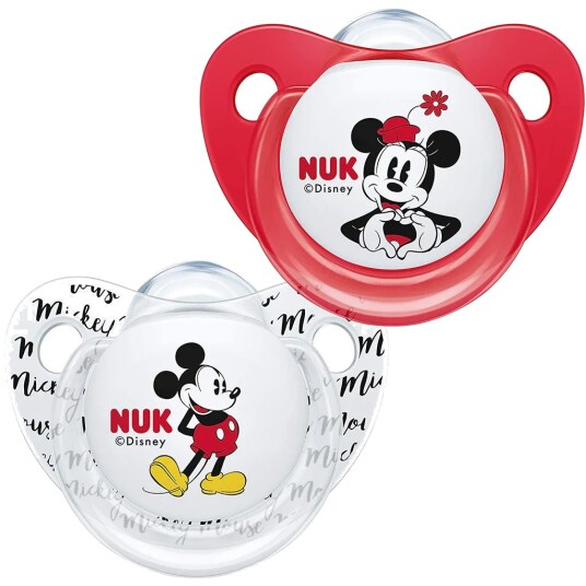 Nuk Minnie & Mikke Mus Silikonsmokk 6-18 mnd 2 Stk