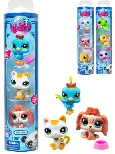 LITTLEST PET SHOP - PET TRIO IN TUBE ASS (00550) LITTLEST PET SHOP - PET TRIO IN TUBE ASS (00550)