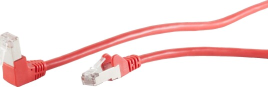 S/Conn Kvalitetspatchkabel Vinklet S/Ftp Dobbeltskjermet Vinklet Rett Cat. 6 Rød 20 M 1660864094