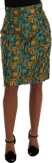 Dolce & Gabbana Dame Skjørt Flerfarget M, Dolce & Gabbana Dame Skjørt Flerfarget M,