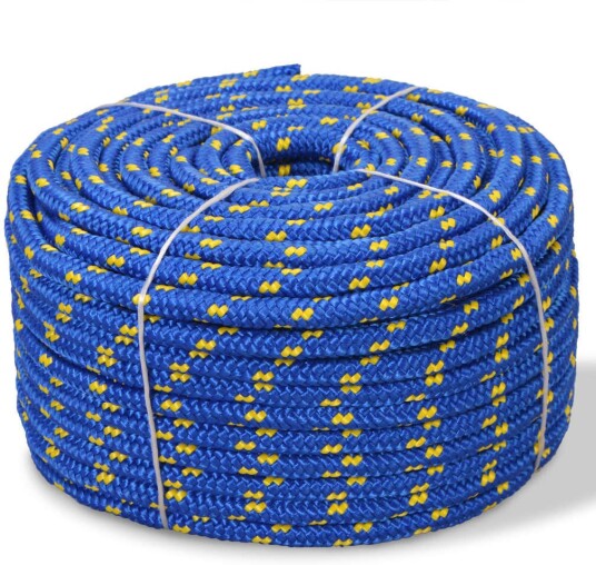 Båttau polypropylen 6 mm 100 m blå