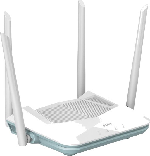 D-Link R15 AI Mesh Wi-Fi 6 Router med 1500 Mbps - Hvit