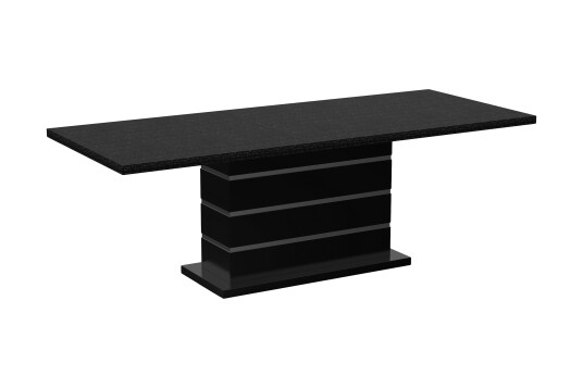 Concept 55 Griffith Uttrekkbart Spisebord 180/220 cm Svart + 6 stk Naira stol svart med valnøttben Svart