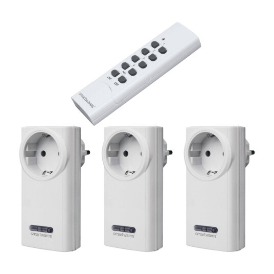 Smartwares 3x Plug In Power Switch 3600W 1x Fjernkontroll Smartwares 3x Plug In Power Switch 3600W 1x Fjernkontroll