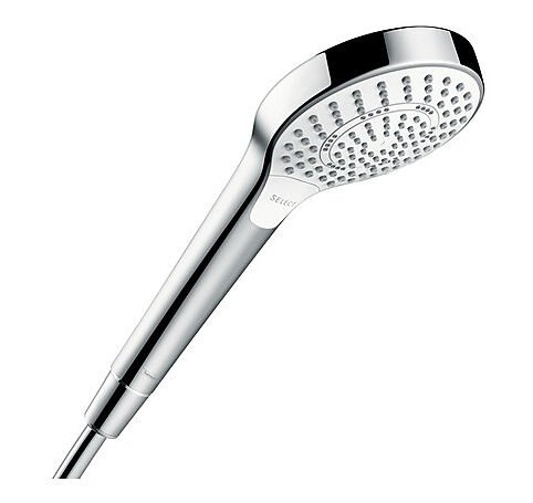 Hansgrohe Croma Select S Multi hånddusj Med 3 stråletyper, Hvit/Krom