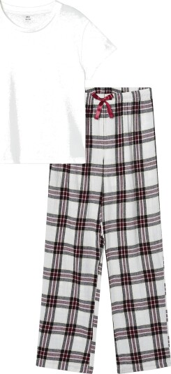 Ellos Collection Pysjsett i flanell og jersey Rød