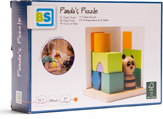 BS Toys Pandas Puzzle Wood - Shape Game Tre BS Toys Pandas Puzzle Wood - Shape Game Tre