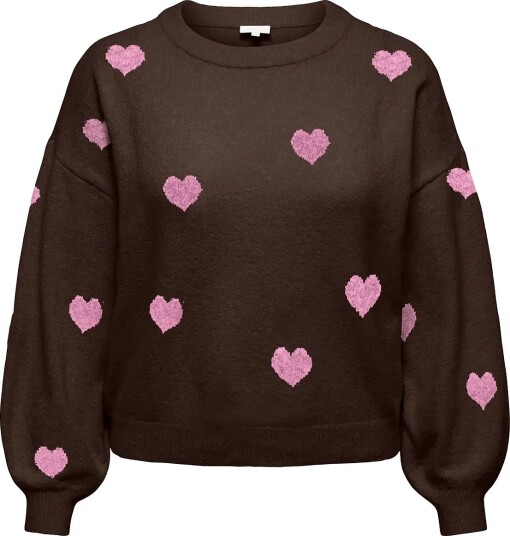ONLY Carmakoma Carrica Ls Detail O Neck Knt Brown 42 44