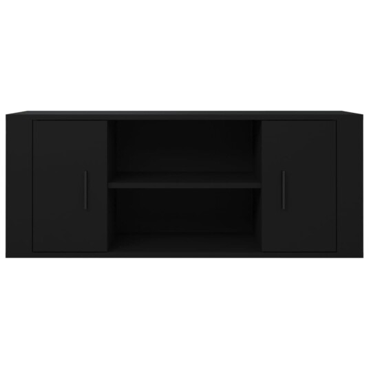 TV benk svart 100x35x40 cm konstruert tre