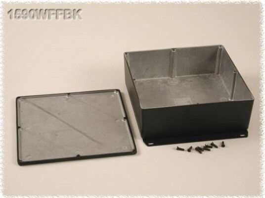 Hammond Electronics 1590Wffbk Universal Kapsling 187.5 X 187.5 X 67 Aluminium Sort 1 Stk