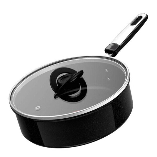 Tefal   Exceptional Ceramic sautépanne m/lokk 24 cm svart