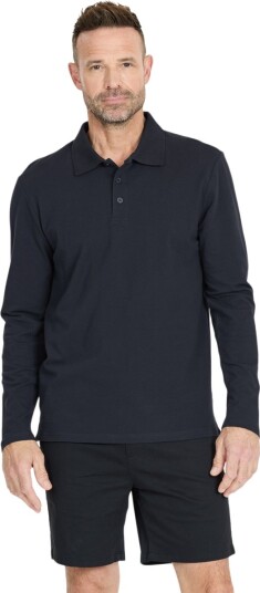 NOU Harrold Langermet Polo T skjorte Herre Navy S