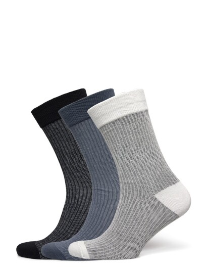 Jack & Jones Jacbryan Bird Eye Socks 3 Pack Sn   Black   ONE SIZE