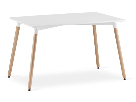 Selgro Rektangulært spisebord i tre 120 x 80 cm Hvit