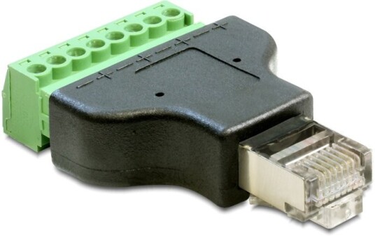 DeLOCK terminalblokkadapter, RJ45 hane, 8-pinners DeLOCK terminalblokkadapter, RJ45 hane, 8-pinners